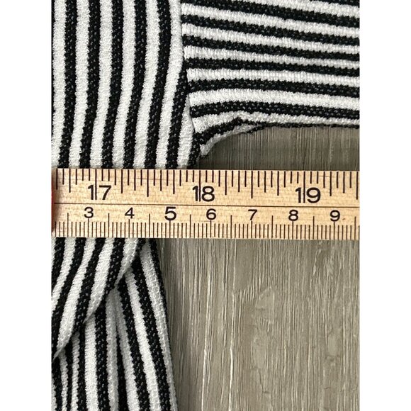 Zara Women’s Small High‎ Neck Striped Blouse Minimalist Preppy Coquette Style - Picture 7 of 9